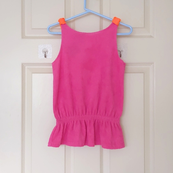 Cotton Blended Tank Top with shoulder decor, front star and waist elastic. - Picture 2 of 4